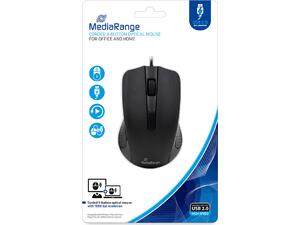 Ποντίκι ενσύρματο Mediarange optical 3 button black MROS211