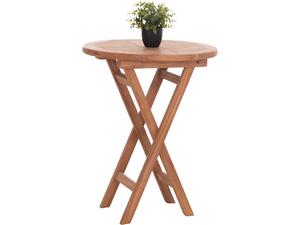 ΤΡΑΠΕΖΙ ΣΚΗΝΟΘΕΤΗ ΣΤΡΟΓΓΥΛΟ ERIS HM18119 ΞΥΛΟ TEAK--ΦΥΣΙΚΟ Φ60x75Υεκ.