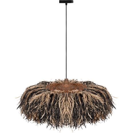 ΦΩΤΙΣΤΙΚΟ ΟΡΟΦΗΣ ORDEM HM4715 ΚΑΠΕΛΟ ΙΝΕΣ SISAL & ΜΠΑΝΑΝΑΣ-ΜΑΥΡΟ & ΦΥΣΙΚΟ Φ75εκ