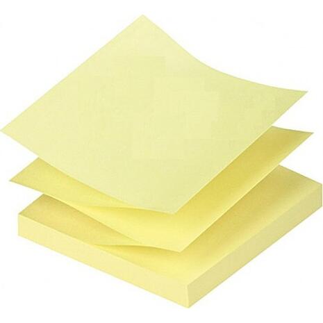 Αυτοκόλλητα χαρτάκια Groovy Sticky Notes τύπου "Ζ" 76x76cm Φ100 κίτρινα