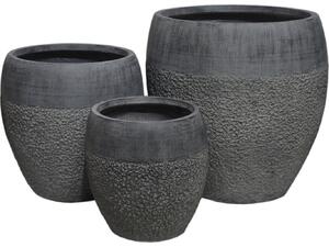 ΣΕΤ 3ΤΜΧ ΓΛΑΣΤΡΕΣ ΣΕΙΡΑ GARDENER HM4725 FIBERCLAY-ΣΕ ΣΚΟΥΡΟ CEMENT ΧΡΩΜΑ Φ55x54Υεκ