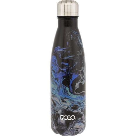Μπουκάλι θερμός Polo Stainless Steel 500ml Μαύρο/μπλε