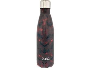 Μπουκάλι θερμός Polo Stainless Steel 500ml Μαύρο/κόκκινο