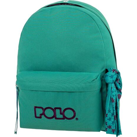 Τσάντα πλάτης 1+1 θέσεων Polo Original scarf Petrol/purple- πετρόλ/μωβ