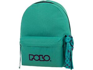 Τσάντα πλάτης 1+1 θέσεων Polo Original scarf Petrol/purple- πετρόλ/μωβ