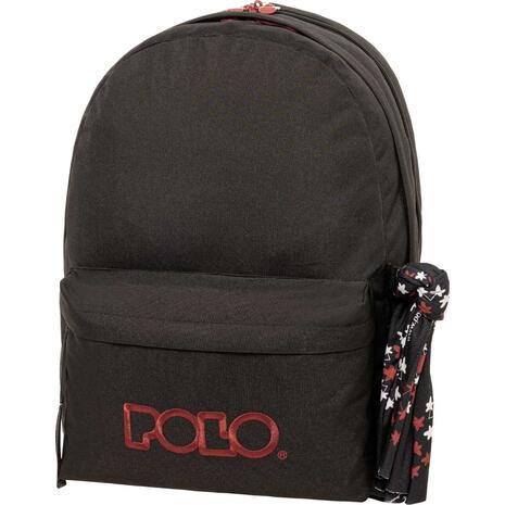 Τσάντα πλάτης 2+1 θέσεων Polo Original Double Scarf Black/bordeux-μαύρο/μπορντό