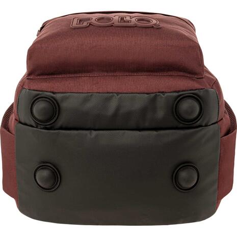 Τσάντα πλάτης 2+1 θέσεων Polo pins Burgundy / Βουργουνδί
