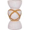 ΔΙΑΚΟΣΜΗΤΙΚΟ ΒΑΖΟ ΔΑΠΕΔΟΥ MAYNARD HM4672.02L TERRACOTTA ΛΕΥΚΟ--RATTAN Φ32x62.5Υεκ.