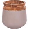 ΔΙΑΚΟΣΜΗΤΙΚΟ ΒΑΖΟ ΔΑΠΕΔΟΥ LINTER HM4662.05L FIBER CEMENT ΓΚΡΙ ΜΑΤ--ΞΥΛΟ ΤΕΑΚ Φ41x47Υεκ
