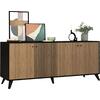 ΜΠΟΥΦΕΣ ΜΕΛΑΜΙΝΗΣ KRUDEN HM9446.11 ΜΑΥΡΟ-ΦΥΣΙΚΟ 180x40x78.6Υεκ.
