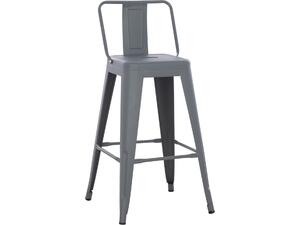 ΣΚΑΜΠΟ ΜΠΑΡ ΜΕΣΑΙΟΥ ΥΨΟΥΣ ΜΕΤΑΛΛΙΚΟ MELITA-PRO HM8574.50 ΓΚΡΙ 43x43x88Υεκ. (Γκρι)