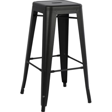 ΣΚΑΜΠΟ ΜΠΑΡ ΜΕΤΑΛΛΙΚΟ MELITA-PRO HM8642.42 ΣΕ ΜΑΥΡΟ ΜΑΤ 43x43x78Υεκ.