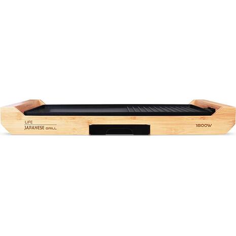 Ηλεκτρική γκριλιέρα Teppanyaki με πλαίσιο από bamboo, 1800W LIFE JAPANESE GRILL