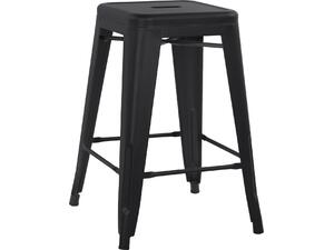 ΣΚΑΜΠΟ ΜΕΣΑΙΟΥ ΥΨΟΥΣ ΜΕΤΑΛΛΙΚΟ MELITA-PRO HM8573.42 ΜΑΥΡΟ ΜΑΤ 43x43x67Υεκ.