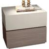 VANITY Κομοδίνο 2 Συρτάρια Αποχρώσεων Sonoma Oak & Cream, με Αποσπώμενα χρωματικά Μέρη (Ε7351,2)