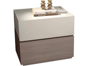VANITY Κομοδίνο 2 Συρτάρια Αποχρώσεων Sonoma Oak & Cream, με Αποσπώμενα χρωματικά Μέρη (Ε7351,2)