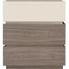 VANITY Κομοδίνο 3 Συρτάρια Αποχρώσεων Sonoma Oak & Cream, με Αποσπώμενα χρωματικά Μέρη (Ε7352,2)