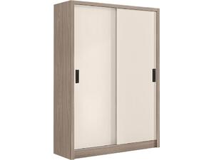 VANITY Ντουλάπα Δίφυλλη - Συρόμενη, Αποχρώσεων Sonoma Oak & Cream (Ε7354,2)