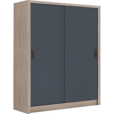VANITY Ντουλάπα Δίφυλλη - Συρόμενη, Αποχρώσεων Sonoma Oak & Grey (Ε7355,1)