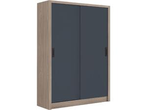 VANITY Ντουλάπα Δίφυλλη - Συρόμενη, Αποχρώσεων Sonoma Oak & Grey (Ε7354,1)