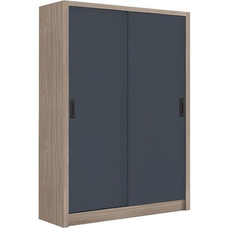VANITY Ντουλάπα Δίφυλλη - Συρόμενη, Αποχρώσεων Sonoma Oak & Grey (Ε7354,1)