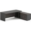 VIP Γραφείο Δεξιά Γωνία, Απόχρωση Grey Walnut (ΕΟ929,R)
