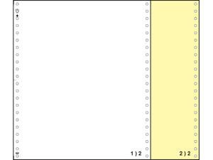 Μηχανογραφικό χαρτί Typotrust11x 9.5 διπλό λευκό - κίτρινο αυτογραφικό