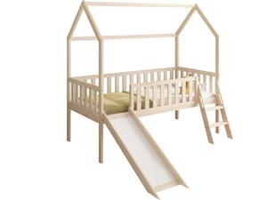 ΠΑΙΔΙΚΟ ΚΡΕΒΑΤΙ τ.MONTESSORI ΜΕ ΤΣΟΥΛΗΘΡΑ PHYLLIS HM701.01 ΞΥΛΟ ΠΕΥΚΟΥ ΦΥΣΙΚΟ ΓΙΑ 90x190εκ