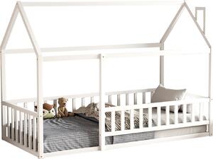 ΚΡΕΒΑΤΙ ΠΑΙΔΙΚΟ ΜΕ ΚΑΓΚΕΛΟ HOUSER HM706.03 τ.MONTESSORI ΞΥΛΟ ΠΕΥΚΟ ΛΕΥΚΟ-190x90εκ