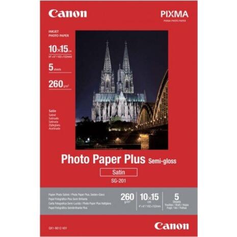 Χαρτί φωτογραφικό Photo Plus A6 Canon 10x15cm Semi gloss 260gr/m2 (πακέτο 5 φύλλων)