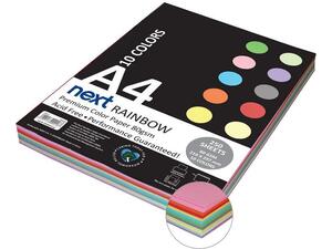 Χαρτί εκτύπωσης Next Rainbow A4 Xρωματιστό 80gr 250 φύλλα (πακέτο 10 χρωμάτων) (Διάφορα χρώματα)