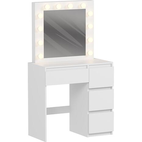 ΤΟΥΑΛΕΤΑ ΜΕ ΦΩΤΙΣΜΟ LED & ΣΥΡΤΑΡΙΑ KEITLIN HM2499.03 ΜΕΛΑΜΙΝΗ ΣΕ ΛΕΥΚΟ 80x40x140Υεκ.