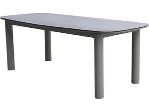 ΤΡΑΠΕΖΙ DOSUN HM6202.01 ΓΚΡΙ ΑΛΟΥΜΙΝΙΟ-3D PRINT ΓΥΑΛΙ-ΚΕΡΑΜΙΚΟ LOOK 220x100x75Υεκ