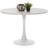 ΤΡΑΠΕΖΙ ΤΡΑΠΕΖΑΡΙΑΣ ROLLO HM9422.11 ΣΤΡΟΓΓΥΛΟ WHITE MARBLE Φ120x74Yεκ.