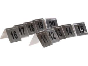 Αριθμοί τραπεζιού inox τύπου Λ 5x5 cm σετ 11-20