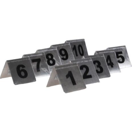 Αριθμοί τραπεζιού inox τύπου Λ 5x5 cm σετ 1-10