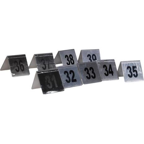 Αριθμοί τραπεζιού inox τύπου Λ 5x5 cm σετ 31-39