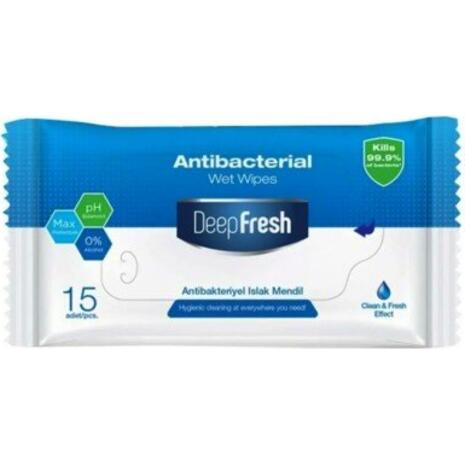 Αντισηπτικά Μαντηλάκια Χεριών DeepFresh Antibacterial Wet Wipes (15 τεμαχίων)