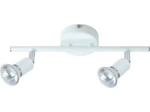Σποτ Irma II διπλό σε ράγα επιτοίχιο Ø8x 32,5xY15cm 2x50W λευκό