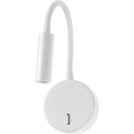 Απλίκα bed LED 3W στρογγυλή Ø9 x Υ39cm λευκή