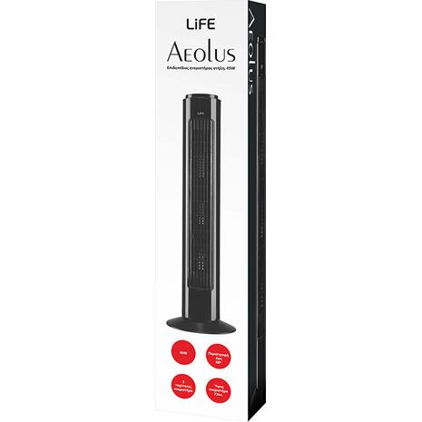 Ανεμιστήρας επιδαπέδιος Life Aeolus Black 45W (221-0146)