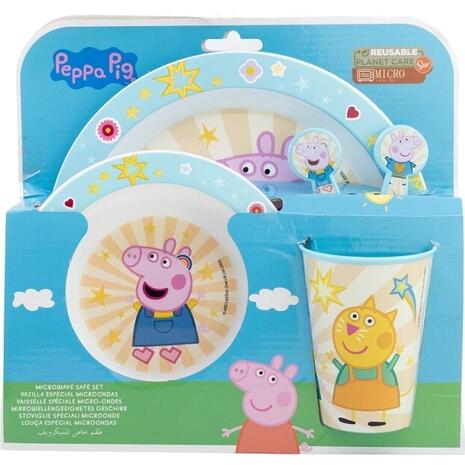 Σετ φαγητού Peppa Core Stor πλαστικό 5 τεμαχίων micro