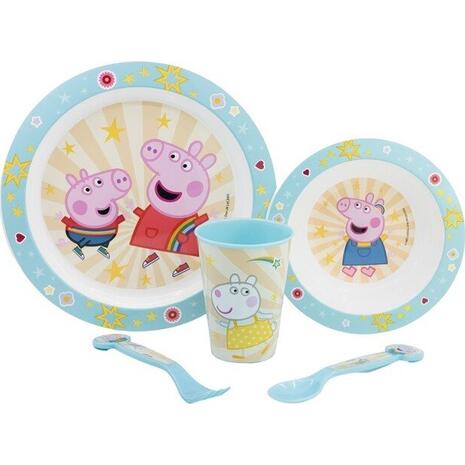 Σετ φαγητού Peppa Core Stor πλαστικό 5 τεμαχίων micro