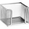 Κύβος Metron μεταλλικός διάτρητος κενός 9.5x9.5x8cm ασημί
