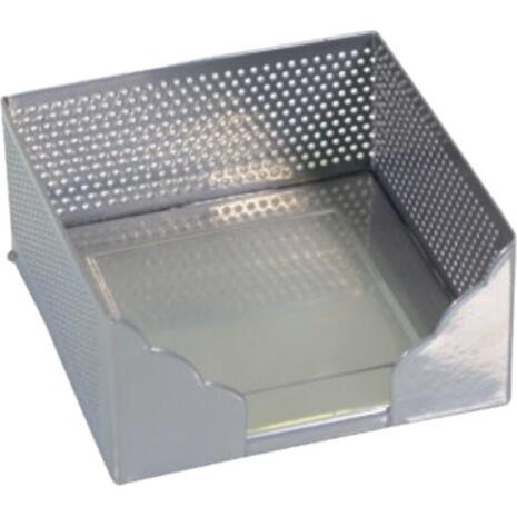 Κύβος μεταλλικός διάτρητος 10.5x10.5x5cm ασημί