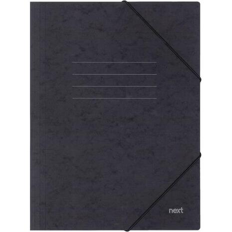 Φάκελος πρεσπάν Next με αυτιά και λάστιχο Υ35x25cm Μαύρο (Μαύρο)