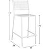 Σκαμπό Bar Olympias μεταλλικό 47x58x111 εκ. λευκό HM5528.02 (1 τεμάχιο) (Λευκό)