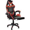 BF7860 Gaming Relax Πολυθρόνα Γραφείου με Υποπόδιο, Pu Μαύρο - Κόκκινο (ΕΟ581,1) (Κόκκινο)