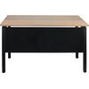 UNIT Γραφείο Μέταλλο Βαφή Μαύρο, Melamine Απόχρωση Sonoma (ΕΟ436,1) (Sonoma)