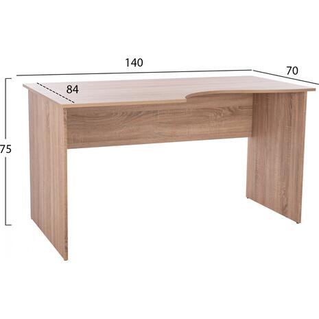 Γραφείο επαγγελματικής χρήσης DEVON 140x70-84x75Υ απόχρωση sonoma HM2447
